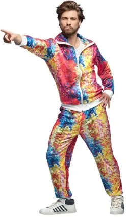 Fout Trainingspak Disco Dude Heren