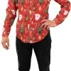 Foute Kerst Blouse Rood Voor Heren