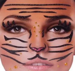 Gezicht Stickers Tijger