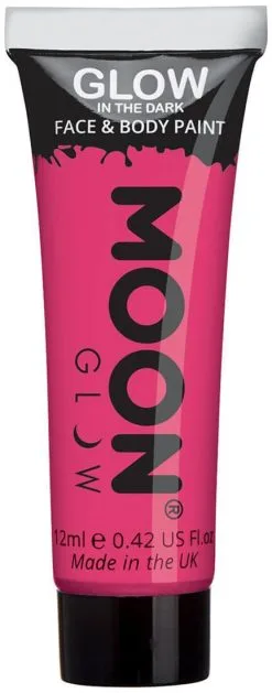Glow In The Dark Gezicht En Body Schmink Pink (12ml)