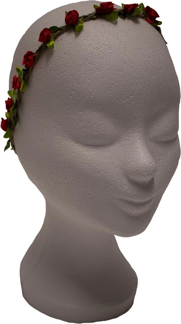 Haarbandje Bloemen Rood Satijn 1 Haarbandje Bloemen Rood Satijn