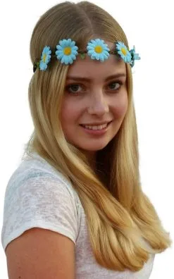 Haarbandje Bloemen Turquoise