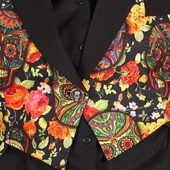 Halloween Dames Slipjas Mexican Skull Coloured -Kostuum Winkel halloween dames slipjas mexican skull coloured 3