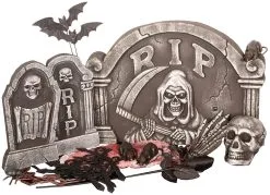 Halloween Decoratie Set Met Grafstenen - 24dlg