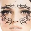Halloween Gezicht Stickers Spinnenweb
