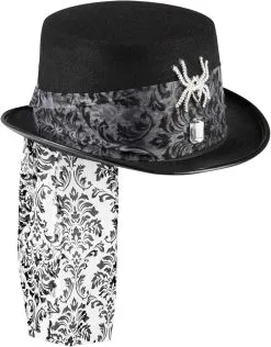 Halloween Hoed Met Glitter Spin En Sluier