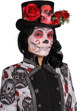 Halloween Jas Mexican Skull Black/White Voor Dames -Kostuum Winkel halloween jas mexican skull black white voor dames 3