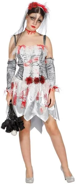 Halloween Jurk Zombie Bruid Voor Dames