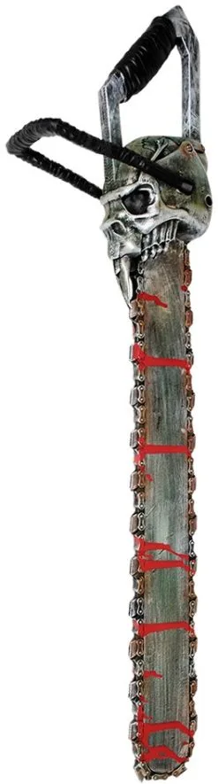 Halloween Kettingzaag Met Skull (53cm)
