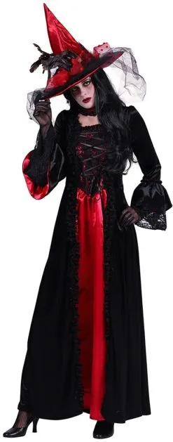 Halloween Kostuum Vrouw Feronia Zwart-Rood