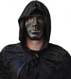Halloween Masker Anonymous Zwart (plastic)