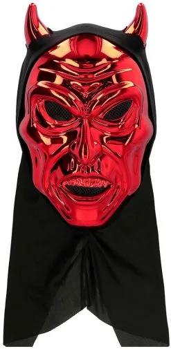 Halloween Masker Duivel Met Kap