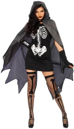 LEG AVENUE Halloween Outfit Grim Reaper Dame