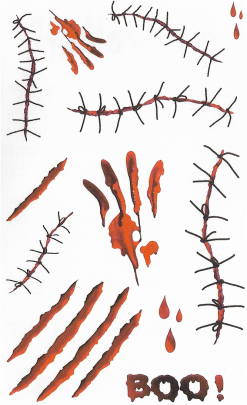 Halloween Tattoo (12st.) -Kostuum Winkel halloween tattoo 12st 5