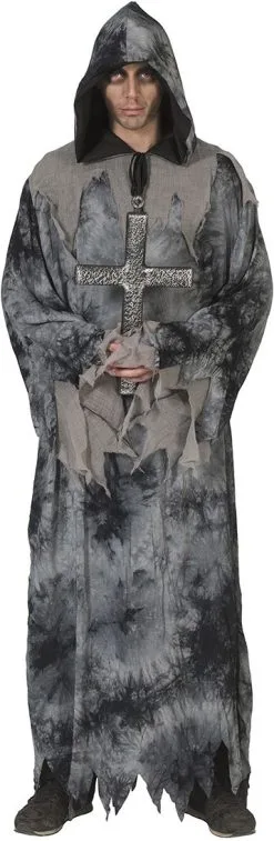 Halloweenkostuum Grijze Demoon Met Capuchon