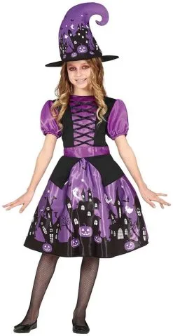 Heksenjurk Purple Witch Voor Meisjes