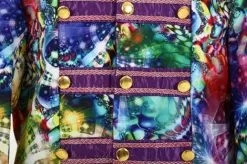 Heren Carnavalsjas Purple Holographic Diamonds -Kostuum Winkel heren carnavalsjas purple holographic diamonds detail