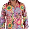 Heren Disco Seventies Shirt Caleidoscoop