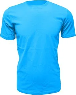 Heren T-Shirt Turquoise (Slim Fit)