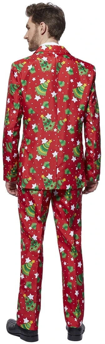 Herenkostuum Suitmeister Christmas Trees Stars Red 2 Herenkostuum Suitmeister Christmas Trees Stars Red - Afbeelding 2