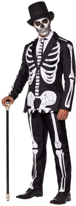 Herenkostuum Suitmeister Skeleton Grunge Black -Kostuum Winkel herenkostuum suitmeister skeleton grunge black 2