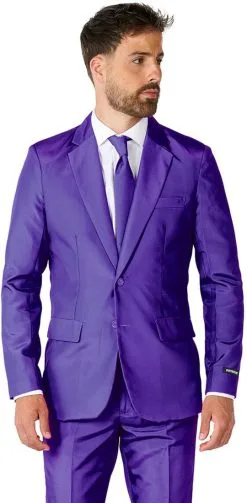 Herenkostuum Suitmeister Solid Purple -Kostuum Winkel herenkostuum suitmeister solid purple colbert