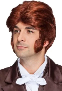 Herenpruik Rolf Met Bakkebaarden Rood/Bruin