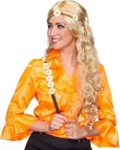 Hippie Hoofdband Met Witte Bloemen