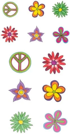 Hippy Flower Power Tattoos