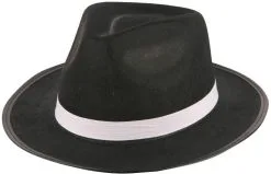 Hoed Al Capone Vilt Zwart