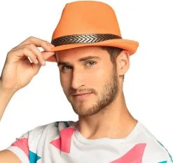 Hoed Funk Oranje -Kostuum Winkel hoed funk oranje 2