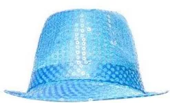 Hoedje Justin Pailletten Blauw