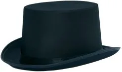 Hoge Hoed Gala Satijn Zwart