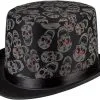 Hoge Hoed Halloween Skulls Met Glitter
