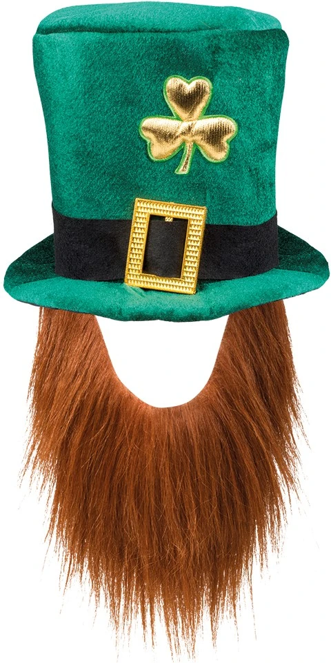 Hoge Hoed Leprechaun Met Baard - St. Patricks Day 1 Hoge Hoed Leprechaun Met Baard - St. Patricks Day