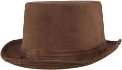 Hoge Hoed Suede Bruin