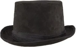 Hoge Hoed Suede Zwart
