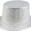 Hoge Hoed Zilver Glitter