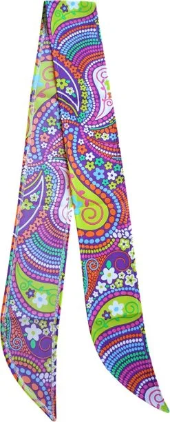 Hoofdband / Sjaal Funky Colours 165cm