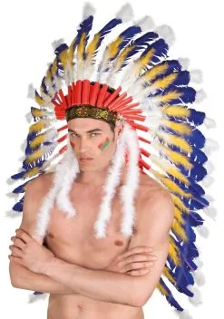 Indianentooi Opperhoofd Yahto Blauw/Wit/Geel