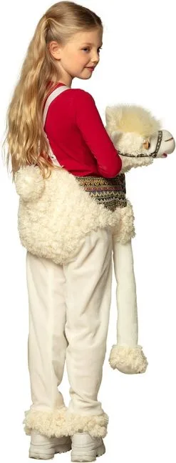 Instap Lama Luxe Voor Kinderen -Kostuum Winkel instap lama luxe voor kinderen meisje achterkant