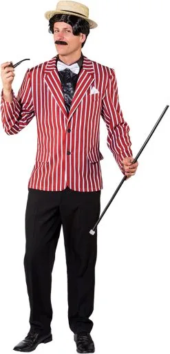 Jaren 20 Jasje Rood-Wit Voor Heren