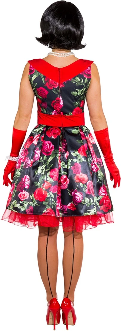 Jaren 50 Bloemen Jurk Voor Dames 2 Jaren 50 Bloemen Jurk Voor Dames - Afbeelding 2