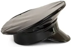 Kapiteinspet Metallic Zwart -Kostuum Winkel kapiteinspet metallic zwart achterkant