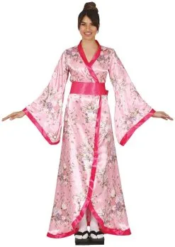 Kimono Roze Bloemen Dames