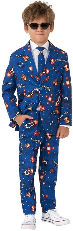 Kinderkostuum Suitmeister Retro Gamer Navy