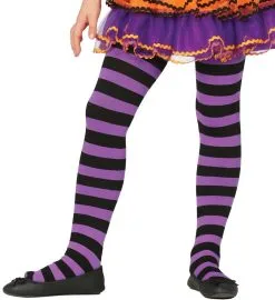 Kinderpanty Gestreept Paars-Zwart