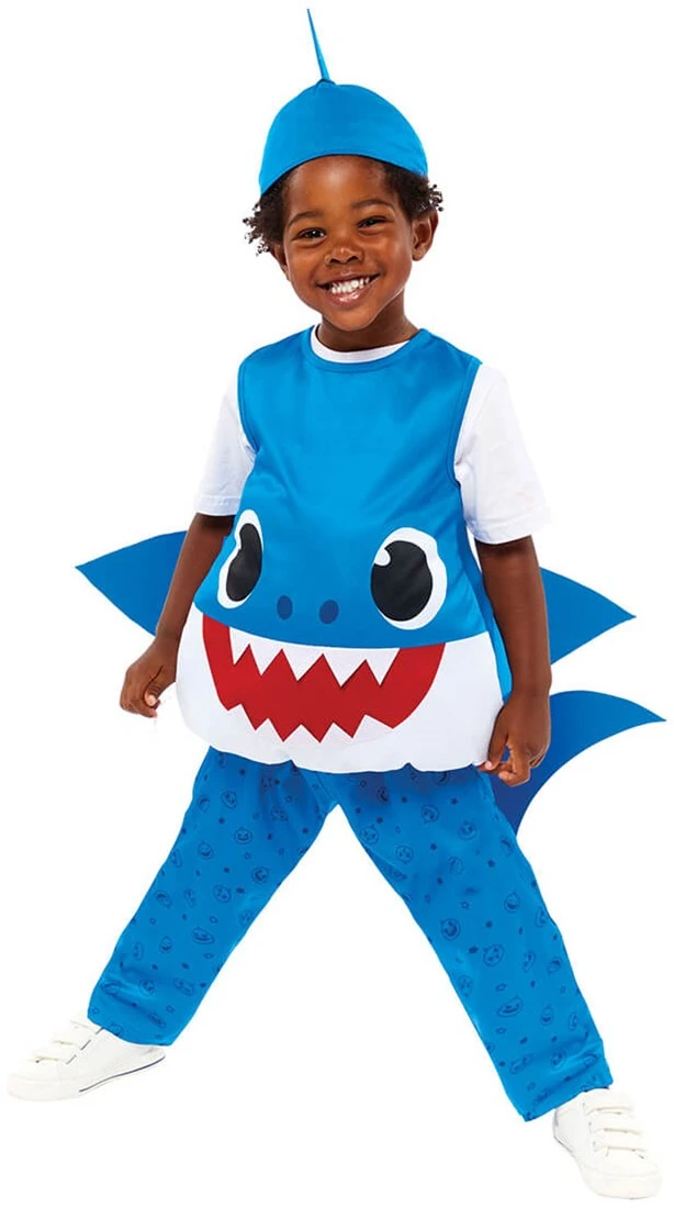 Kostuum Baby Shark ™- Daddy Shark Blauw 1 Kostuum Baby Shark ™- Daddy Shark Blauw