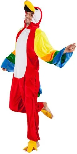 Kostuum Papegaai Pluche -Kostuum Winkel kostuum papegaai pluche man