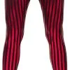 Legging Metallic Rood-Zwart Gestreept